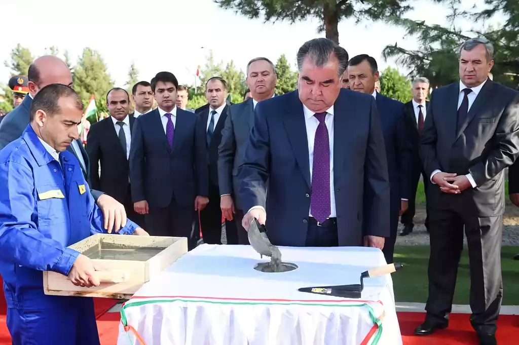 Laying the foundation stone